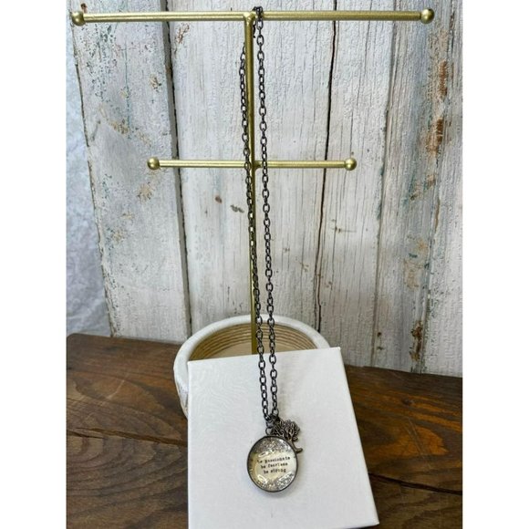 Charm Necklace Glitter Charm 25mm 18”lnch Affirmation Handmade 🖤 - Picture 5 of 7